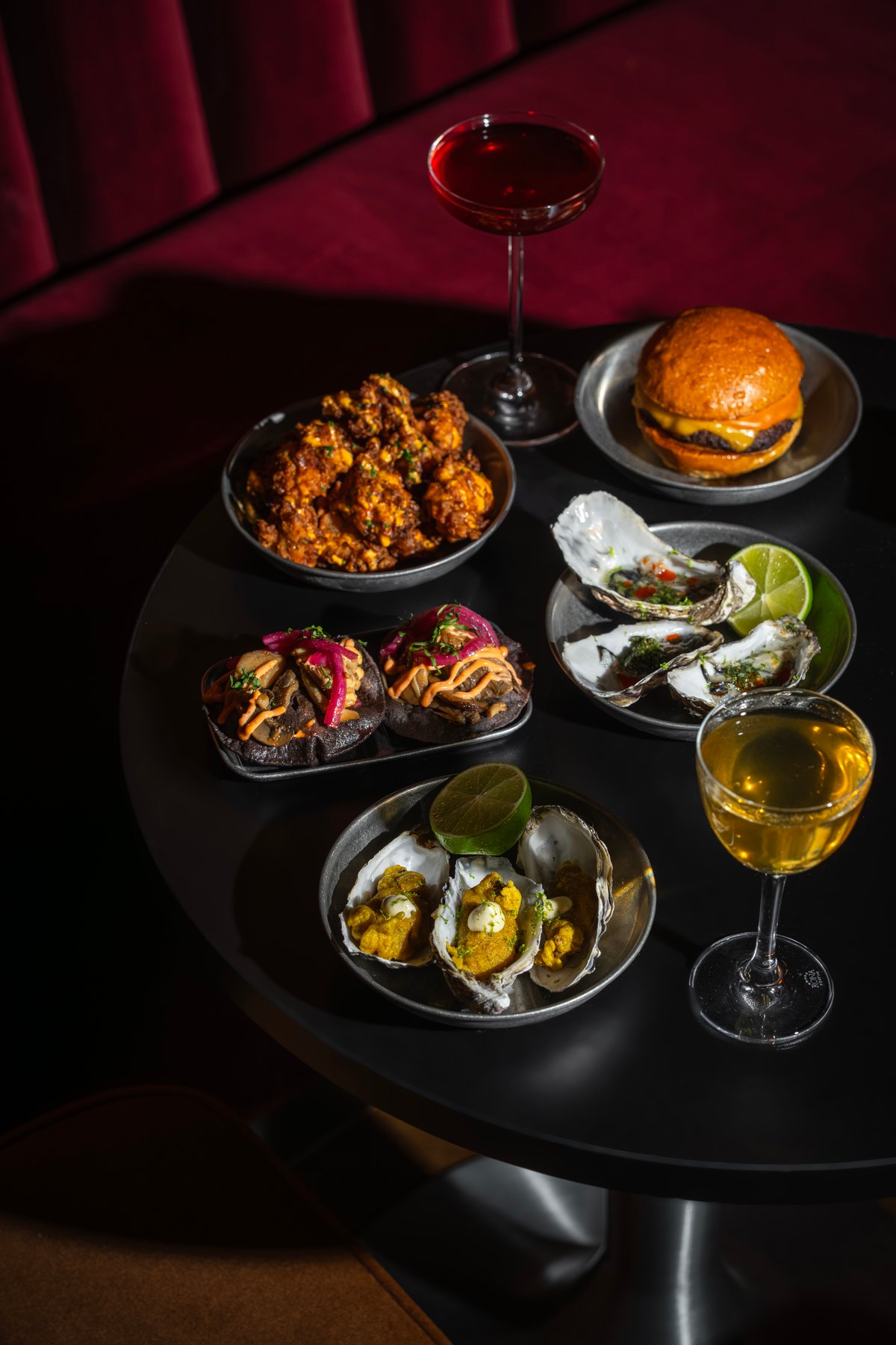 Food and drinks from the menu at cato