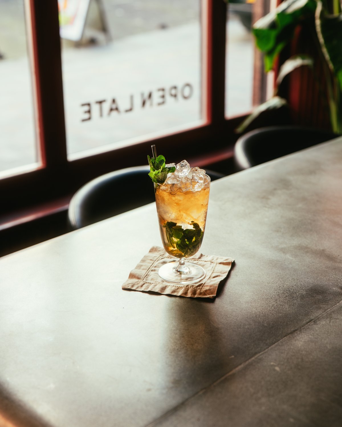 A highball mint julep cocktail at The House of Julep